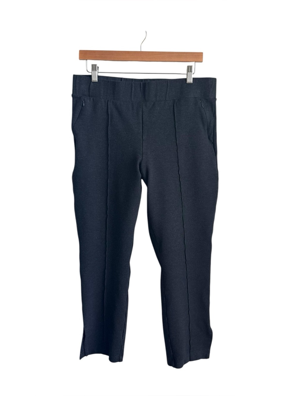 Universal Standard Smart Signature Ponte Pants Gray Ankle Zip Pocket Size S XL